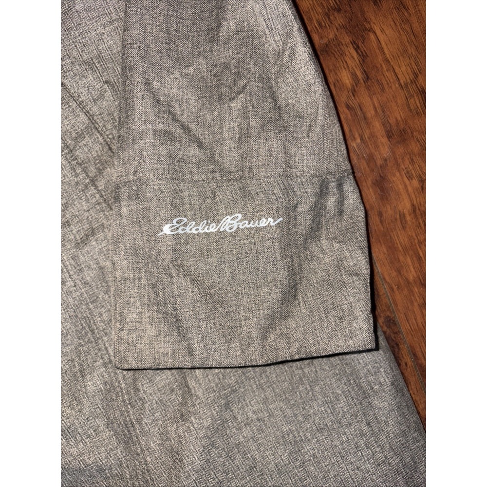 Eddie Bauer Women's L Waterproof Hooded Jacket Gray rain wind - Picture 3 of 10